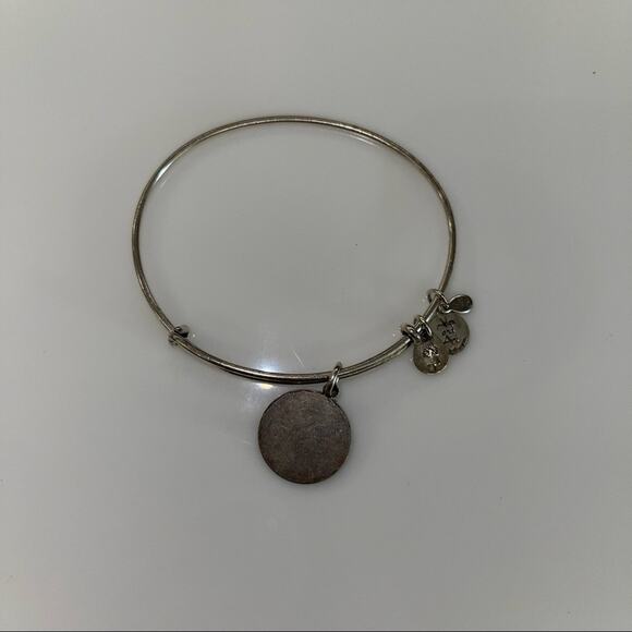 Alex and Ani Initial M Expandable Wire Bangle Bracelet, 2.5" - Picture 2 of 2